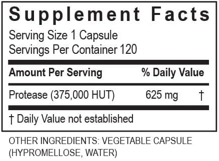 TRANSFORMATION THE GENESIS OF GOOD HEALTH Protease 375K Enzyme Blend Supplement, High-Potency Formula for Protein Absorption & Gut Health, Advanced Enzym Support for Nuttrient Absorption, Non-GMO, 120 5