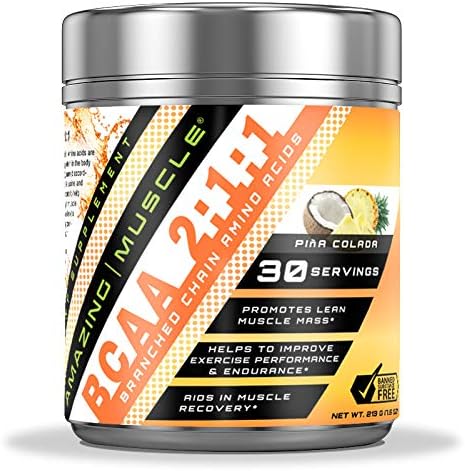 Amazing Muscle BCAA 2:1:1 Branched Chain Amino Acids Supplement | 6,000 Mg Per Serving | Fruit Punch Flavor | 30 Servings 6