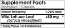 Wild Lettuce Leaf 450mg ~ 200 Capsules - No Additives ~ Naturetition Supplements 3