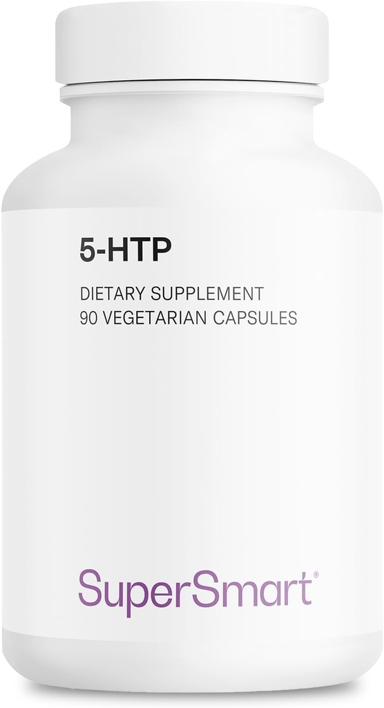 Supersmart 5-HTP 100mg per Day (High Purity) - 98% 5-HTP Supplement - Griffonia Simplicifolia Extract - 5-HydroxyTryptoPhan | Non-GMO & Gluten Free - 90 Vegetarian Capsules 2