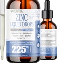 Liquid Zinc Drops for Kids, Men and Women | Organic Ionic Zinc Sulfate | Immunity, Mood, Brain Thyroid | 30 Day Supply| 2 Oz 2
