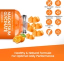 Magnesium Glycinate Gummies 1000mg - 90 Ct | Magnesium Potassium Supplements for Relaxation, Stress Relief, with Vitamin D, B6, CoQ10 for Calm Mood & Sleep Support - Orange Gummies 3