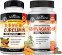 Extra Strength Ashwagandha Capsules (2 Month Supply) Plus Turmeric Curcumin with Black Pepper Extract 1500mg Complex (Trial Size) 2