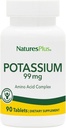 Nature’s Plus Potassium 99 mg, 90 Tablets - Supports Healthy Electrolyte Balance & Overall Well-Being - Gluten Free, Vegetarian - 90 Servings 2