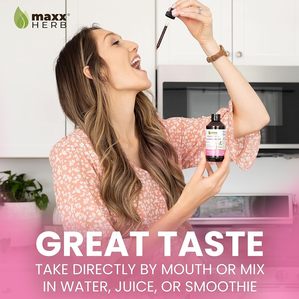 Maxx Herb Valerian Root Extract - Max Strength, Liquid Valerian Root Absorbs Better Than Capsules, for Relaxation and Restful Sleep, Alcohol-Free - 4 Oz Bottle (60 Servings) 5