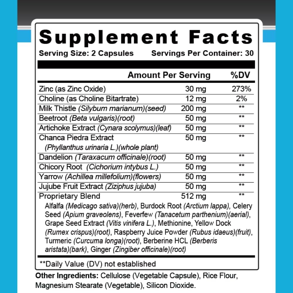Max Liver Support Supplement Choline, Milk Thistle, Artichoke Extract, Liver Health, Natural Ingredients 3