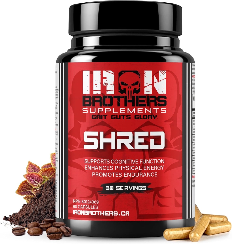 Iron Brothers Supplements Shred for Men & Women | Strong Appetite Suppressant for Weight Loss Management | Supports Cognitive Function Promotes Endurance Increases Energy - Fat Burner - Reduce Craving 2