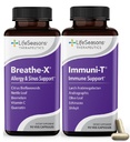 LifeSeasons Breathe-X with Immuni-T - Allergy & Sinus Relief Supplement - Supports Sinuses & Nasal Discomfort - Non-Drowsy & Fast-Acting - 180 Capsules 2