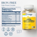 SOLARAY Mega Multi Mineral, Iron Free - Daily Mineral Supplement w/Trace Minerals, Electrolytes, Calcium, Magnesium, Zinc, Selenium, Boron - Cellular Energy, Immune Support, 60-Day Guarantee, 25 Serv 3
