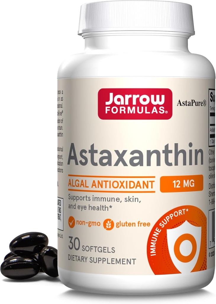 Jarrow Formulas® Astaxanthin 12 mg, Dietary Supplement, Antioxidant Support for Immune and Eye Health, 30 Softgels, 30 Day Supply 2