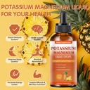 Potassium Magnesium Supplement - Potassium 99mg & 500mg Magnesium Glycinate Complex Liquid Drops with Calcium, Zinc, Vitamin B6, D3 - Energy & Bone & Muscle Support - 2 Fl oz 6