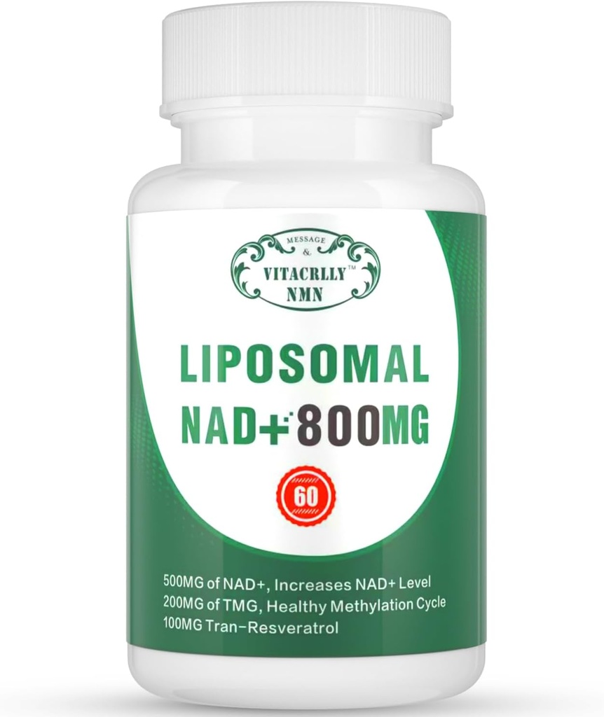 NAD+ Supplement Liposomal NAD+ Plus 800MG Nicotinamide Riboside Alternative for Cell Energy, Healthy Aging and Muscle Repair 60 Capsules 2