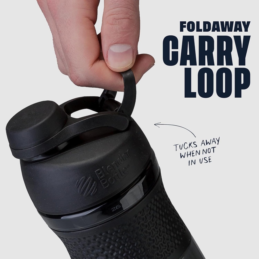 BlenderBottle SportMixer Shaker Bottle Perfect for Protein Shakes and Pre Workout, 20-Ounce, Plum 5