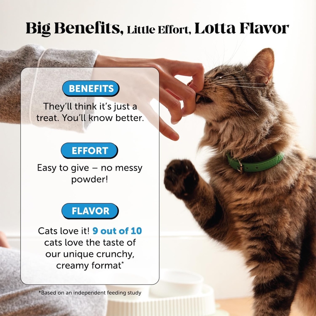 Cat Skin & Coat Health Crunchy & Creamy Chews - Omegas, Vitamin C + E, Biotin Supplement, Soothes Skin and Promotes Shiny Coat, Cat Supplements & Vitamins - Chicken (30-Day Supply) 5
