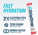 DripDrop Sugar Free Hydration Packets - Zero Classic Variety Pack - Single Serve Electrolytes Powder Drink Mix - Lemon Lime, Watermelon, Peach, Passion Fruit - Non-GMO, Gluten Free, Vegan - 32 Sticks 3