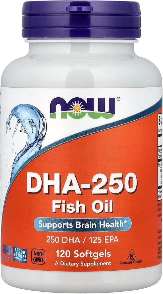 NOW Foods DHA-250, 120 Softgels 2