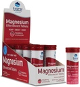 Trace Minerals Magnesium Effervescent - Healthy Heart & Energy Support Supplement - Natural Magnesium Supplement to Aid Healthy Sleep - Gluten-Free Health Supplement - Raspberry, 8 Tubes (80 Servings) 2