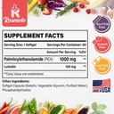 Liposomal Palmitoylethanolamide 1000 mg + Luteolin 100 mg, Micronized Pea 99% Highly Purified - Enhanced Absorption and Bioavailability, 240 Softgels 3