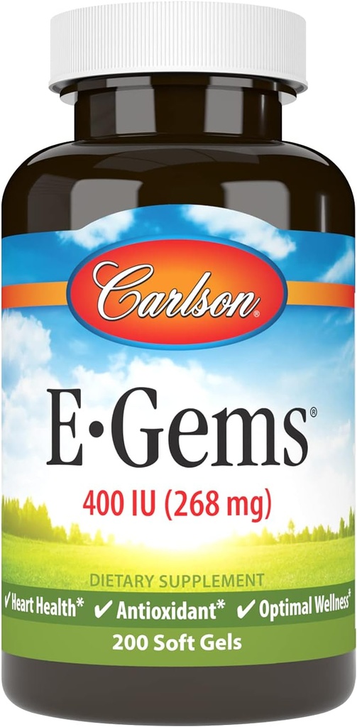Carlson - E-Gems, 400 IU, Heart Health & Optimal Wellness, Antioxidant, 200 soft gels 6