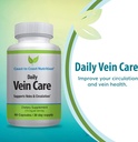Daily Vein Care Supplement Capsules — Circulation Formula with a Natural Blend of Calcium, Vitamin D3, Vitamin K2 Plus BioPerine for Max Absorption Vein Formula — 60 Capsules 3