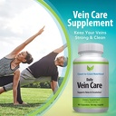 Daily Vein Care Supplement Capsules — Circulation Formula with a Natural Blend of Calcium, Vitamin D3, Vitamin K2 Plus BioPerine for Max Absorption Vein Formula — 60 Capsules 4