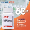 Rugby Multivitamin with Zinc Stress Formula - Dietary Supplement - 60 Tablets (1 Pack) 3