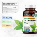 BIO KRAUTER Chlorophyll Capsules - Internal Deodorant and Detox Supplement - Vegan Immune Support Caps - 3 Months Supply 4