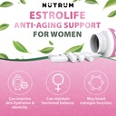 Estrolife Anti-Aging Support for Women by Nutrum, Vegan Supplement for Long Lasting Female Hormonal Balance, Ovarian Function, Skin Hydration, Elasticity and Firmness, Menopause Relief, 60 Capsules 3