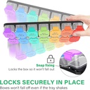 Extra Large Weekly Pill Organizer - 7 Day AM/PM Pill Box, Twice a Day XL Pill Container for Vitamins and Supplements, Airtight & Detachable Design, Ideal for Daily Medication Management 4