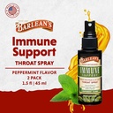 Barlean's 2 Pack Olive Leaf Complex Throat Spray with Peppermint, Lemon, and Sage for Itchy Throat Relief, Immune Support Supplement, Liquid Blended Extract, 1.5 oz 3