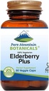 Pure Mountain Botanicals Elderberry Supplement - Vegan Kosher Capsules with 750mg Organic Elderberry and 200mg Elderflower 2