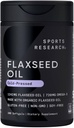 Sports Research Flaxseed Oil Softgels 1242mg - Plant Based Omega 3 Supplement for Women & Men - Non-GMO Verified, Soy & Gluten Free (200 Count) 2