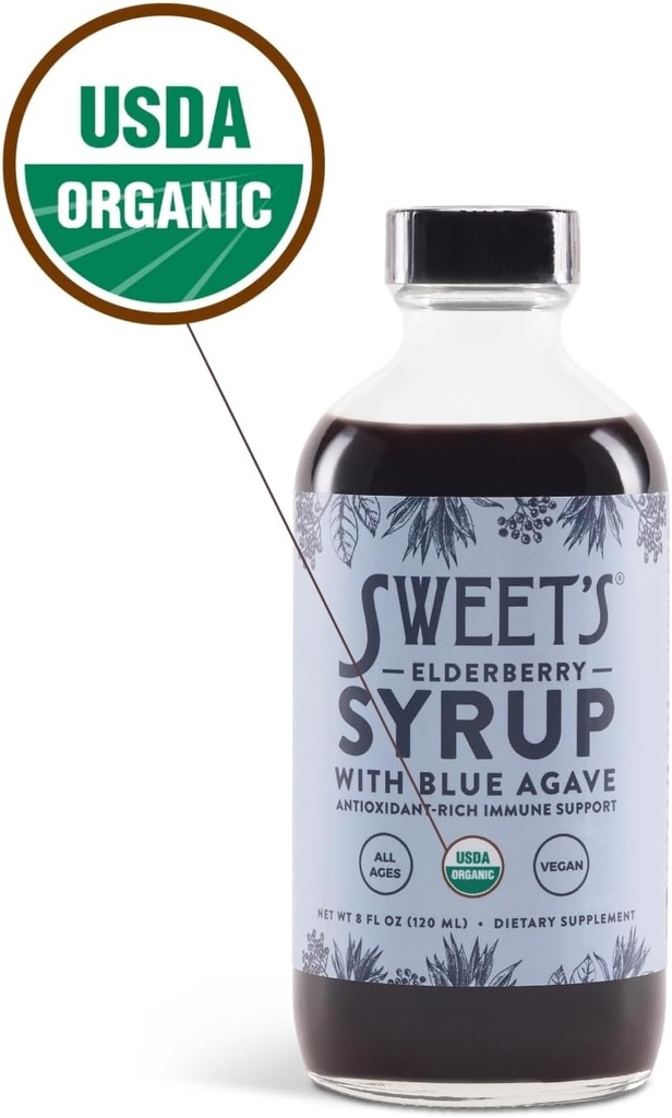 Elderberry Syrup with Blue Agave | Immune Support | USDA Organic Certified | Non-GMO | Vegan | Gluten-Free (8 oz) 3
