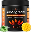 NutraChamps Super Greens Powder Premium Superfood | 20+ Organic Green Veggie Whole Foods | Wheat Grass, Spirulina, Chlorella | Antioxidant, Digestive Enzyme & Probiotic Blends (9.0 OZ, Mango) 2