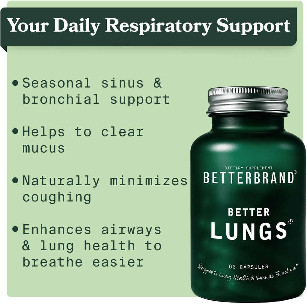 Betterbrand Better Lungs Health Pack - BetterLungs & Mullein Gummies - Complete Respiratory Wellness Pack: BetterLungs & Mullein Gummies - 30 Day Supply 4