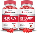 Justified Laboratories (2 Pack Keto Rush Keto ACV Gummies Advanced Formula 1000MG Powder B12 Vegan Non GMO 120 Gummys 2