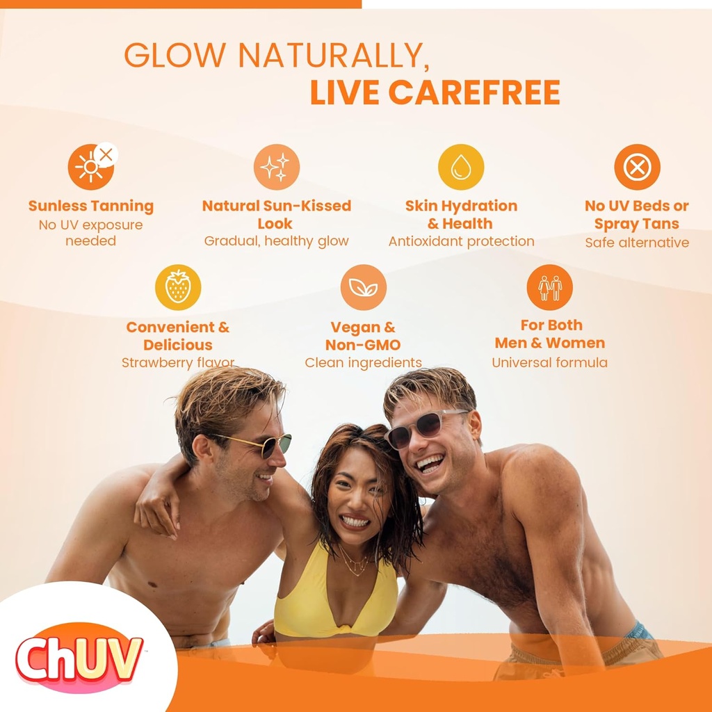 30 Gummies - Natural Astaxanthin Supplement for Supporting Tanning - Includes Lycopene, Biotin, and L-Glutamine - Non-GMO & Gluten-Free 3