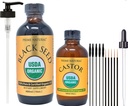 PRIME NATURAL Organic Black Seed Oil & Organic Castor Oil - 2 Oil Bundle - USDA Certified - Cold Pressed, Virgin, Unrefined, Vegan, No Preservatives 2
