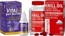Vital 3 Joint Solution® Clinically Proven Liquid Knee Relief + Bronson Antarctic Krill Oil 1000 mg with Omega-3s EPA, DHA 2