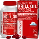 Vital 3 Joint Solution® Clinically Proven Liquid Knee Relief + Bronson Antarctic Krill Oil 1000 mg with Omega-3s EPA, DHA 4