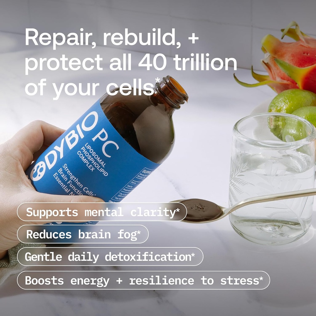 BodyBio PC - Phosphatidylcholine for Brain Health, Mental Clarity, Cognitive Function, Cellular Repair & Healthy Aging, Phospholipid Complex Supplement for Gentle Daily Detox 4