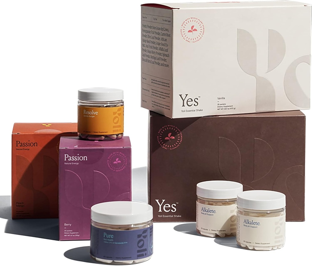 Yoli® Transformation Kit Includes YES, Passion, Alkalete, Pure, Resolve and The Better Body System 28-Day Program T-Kit (Flavors Vary) 2
