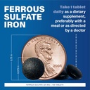 Major Ferosul - Ferrous Sulfate 325mg Tablets with 65mg of Elemental Iron - Iron Supplement for Women, Men - Green - 100 Tablets (6 Pack) 4