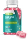 Viteey Probiotic Gummies for Women, Men, & Teens - Maximum Strength 10 Billion Cells - Probiotics for Digestive Health, Immune Support - Vegetarian, Gelatin Free, GMO Free - Chewable Berry Flavored 2