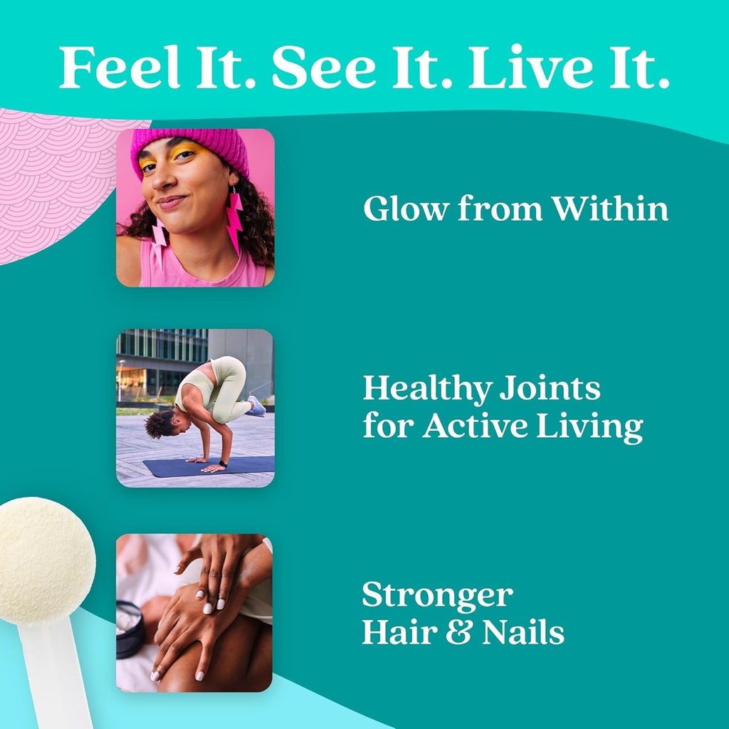 Further Food Unflavored Collagen Peptides Powder, Grass-Fed Pasture-Raised Hydrolyzed Type 1 & 3 Protein, Gut Health + Joint, Hair, Skin, Nails, Paleo Keto Sugar-Free 9.88 oz 5