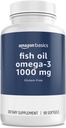 Basics Fish Oil Omega-3 1000 mg, 90 Softgels (1 per Serving), Gluten Free (Pack of 2) 2