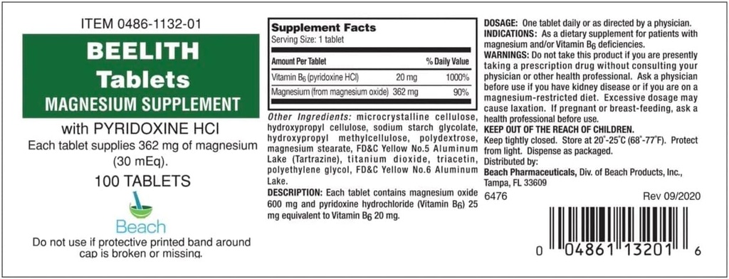 Tablet 3 Pack (Magnesium Supplement with and Pyridoxine Hcl) - 3 X 100 Tab 3