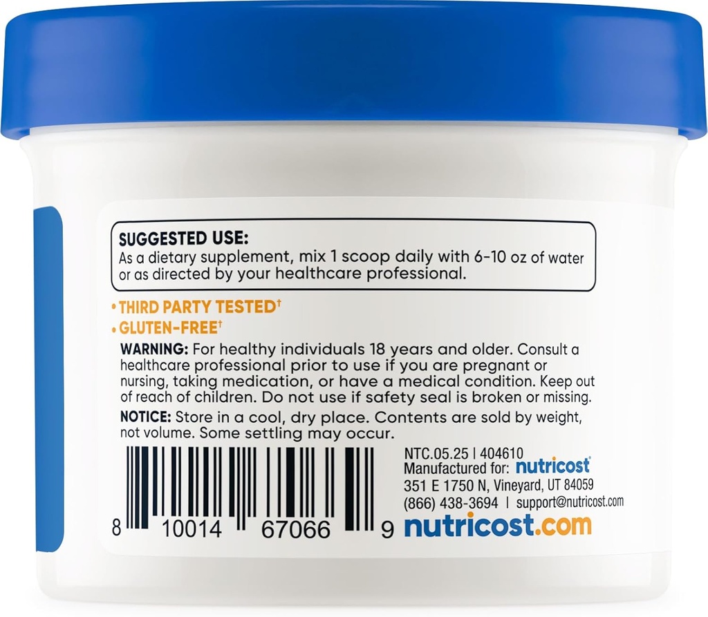 Nutricost Tudca Powder 25 Grams (Tauroursodeoxycholic Acid) - Gluten Free, Non-GMO 5