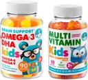 DR. MORITZ Kids Omega 3 Gummies (90 Count) and Kids Multivitamin Gummies Bundle (60 Count,) - for Children’s Immune Support and Overall Health 2
