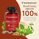 Real Mushrooms RealClarity (60ct) and Cordyceps (120ct) Capsules Bundle - Mushroom Supplement for Mental Clarity, Focus, Energy & Vitality - Vegan, Non-GMO, Verified Levels of Beta-Glucans 3